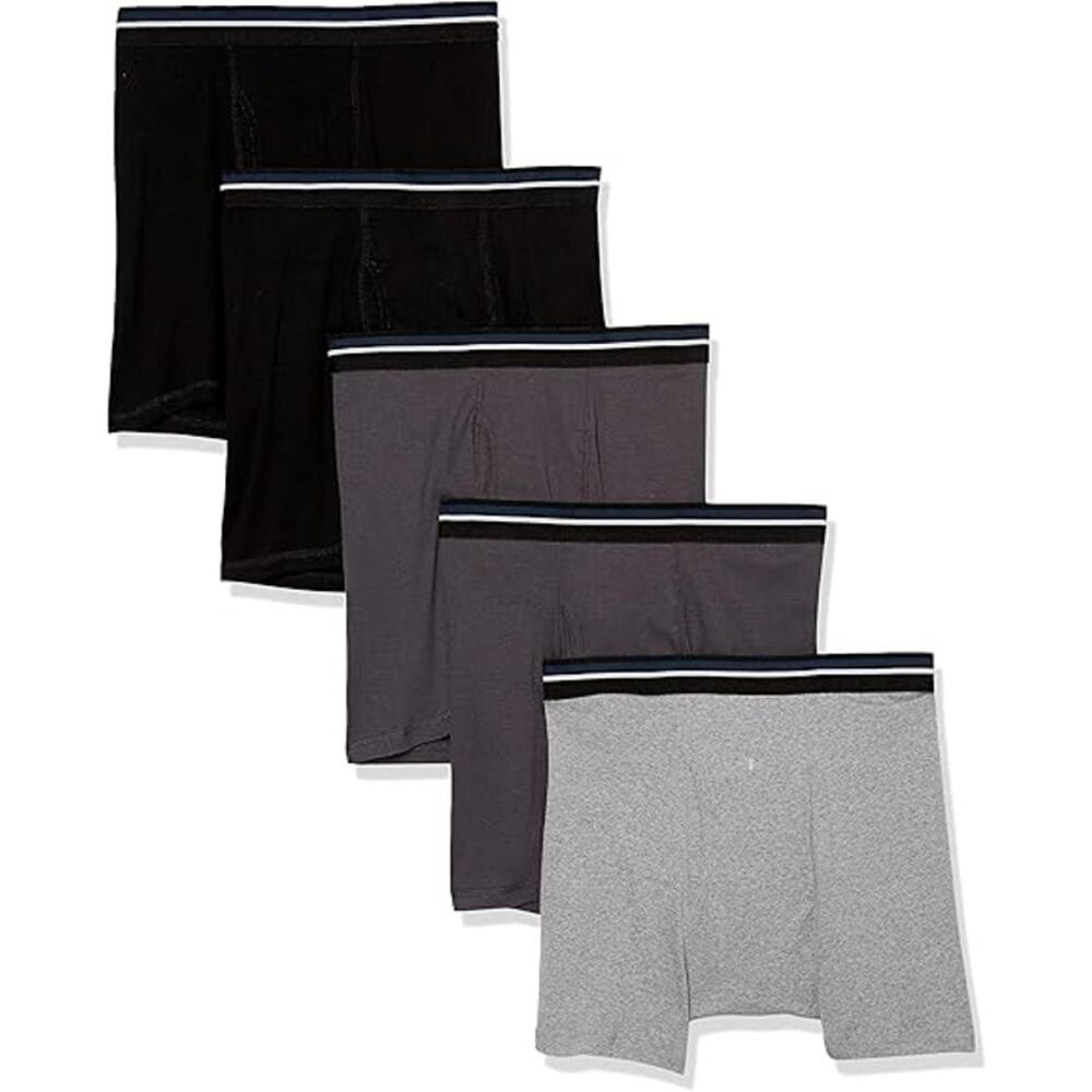 New 5 Pack Amazon Essentials Mens Medium Tag Free Underwear Boxer Briefs